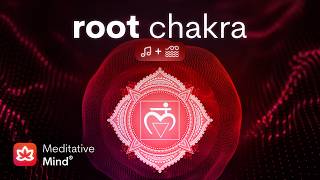 ROOT CHAKRA Healing Vibrational Sound Bath w Ocean Sounds  Let Go Worries Anxiety Fear [upl. by Isdnyl]