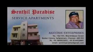 Serviced Apartments Senthil Paradise chennai [upl. by Eerual956]