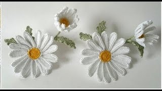 Как вязать ромашку крючком Мастеркласс How to crochet chamomile flower [upl. by Ecirpak354]