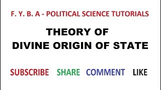 Divine Theory of Origin of the State  II [upl. by Asirb]