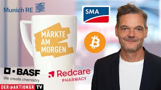 Märkte am Morgen Bitcoin Gold Pfizer Enphase SMA Meyer Burger BASF Covestro Munich Re [upl. by Valente491]