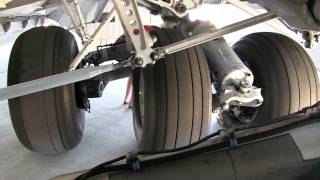 CloseUp Look At The Main Landing Gear And WheelWell Of A Boeing C17 Globemaster III [upl. by Akaenahs]