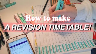 how to make a revision timetable quick easy simple  effective [upl. by Eloisa357]