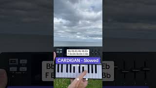 Taylor Swift  Cardigan Slowed  Best Part Easy Piano Tutorial [upl. by Gearalt]