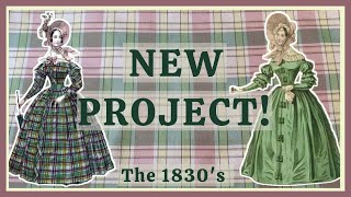 New Project  Making a Springtime Plaid 1830s Dress  Bonus Cartridge Pleating Tutorial [upl. by Danni54]