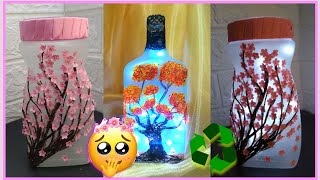 COMO HACER FALSO ESMERILADO  3 IDEAS para RECICLAR FRASCOS Y BOTELLAS  DIY  ESMERILADO CASERO [upl. by Duahsar]