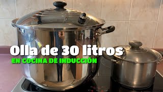 Olla de 30 litros en cocina de inducción  Prueba de fuerza  Así Cocino [upl. by Trella]