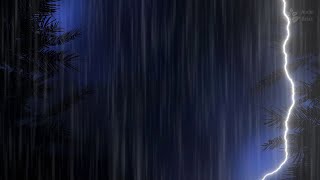 Soothing Night Rain amp Thunder  10 Hrs Dark Screen Rain Sounds for Sleep [upl. by Decrem231]