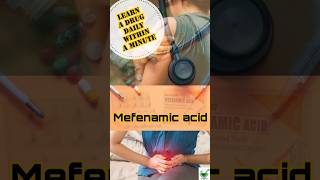 Mefenamic acid  Learn a drug daily  MOA  Actions  Adverse effects  Dose  Uses pharmacology [upl. by Bedelia]