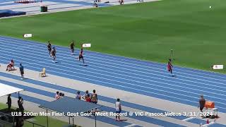 Ht2 200m U18 Men QLD All Schools Championships QSAC 3 November 2024 [upl. by Sumetra]