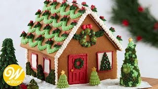 Easy Gingerbread House Decorating Techniques  Wilton [upl. by Edniya]