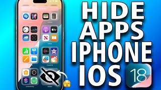 How to Hide Apps on iPhone iOS 18 step by step tutorial [upl. by Helbonnas986]