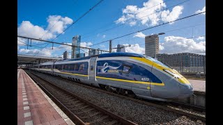 EUROSTAR TRAIN ARRIVING IN LONDON WATERLOO STATION 1997 [upl. by Lesya]