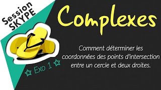 Comment déterminer les coordonnées des points dintersection entre un cercle et deux droites [upl. by Anecusa]