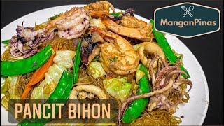 Pancit Bihon  Seafood Pancit  Pinoy Recipe  Filipino Eats  ManganPinas [upl. by Nilatak595]