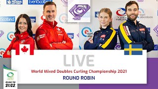 Canada v Sweden  Bronze Medal  World Mixed Doubles Curling Championship 2021 [upl. by Mahtal125]