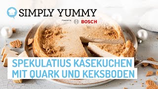 Einfacher SpekulatiusKäsekuchen mit Quark amp Keksboden – DER Weihnachtskuchen  SIMPLY YUMMY Rezepte [upl. by Ysnil]