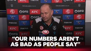 Ken Hinkley Our numbers arent so bad  Port Adelaide press conference  Fox Footy [upl. by Nosylla379]