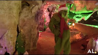 See twinkling Christmas lights at Alabamas Wonderland Under Warrior cave tour [upl. by Ahsiuqram]