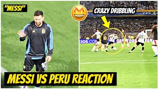 🔥 INSANE Messi Fan Reactions During Warmups amp Dribbling Showcase vs Peru [upl. by Sibell]