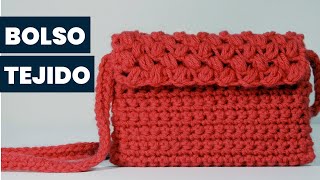 Bolso Fácil a Crochet Punto frijol Fantasía en relieve tejido con ganchillo cartera diario Lanitas [upl. by Comstock]