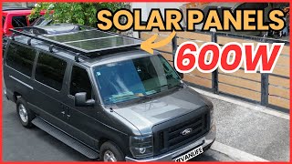 Installing a 600W Solar Panel on my van [upl. by Waddell]