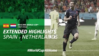 Spain 15 Netherlands  Extended Highlights  2014 FIFA World Cup [upl. by Nauqel]