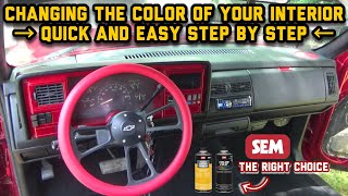 How To Change Interior Color Of A Car Or Truck With SEM Color Coat Paint Dye OBS CHEVROLET SILVERADO [upl. by Enitsed881]