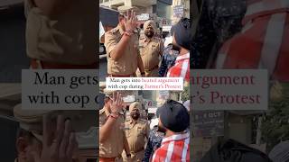 Watch  Protesting farmers vs Police  Heated argument [upl. by Isawk298]