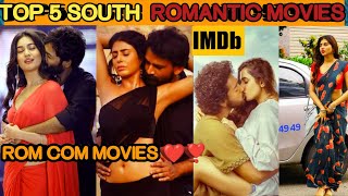 Top 5 South Indian romantic movies in hindi dubbed  Top 5 South Indian love story movies [upl. by Casaleggio]