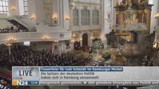 Trauerfeier für Loki Schmidt†91 im Hamburger Michel 28 [upl. by Fortunia115]