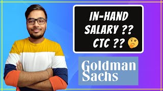 Inhand Salary of Goldman Sachs  CTC Breakdown of Goldman Sachs  Software Engineer Salary 🔥🔥 [upl. by Arik]