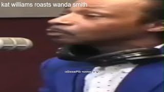 Kat Williams destroys radio show host wanda smith for talking about his hair short [upl. by Naginarb]