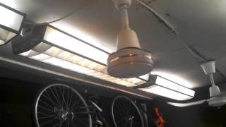 Installing antique louvered preheat fluorescent lights in my dads garage part 3 [upl. by Kieger]