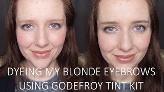 Dyeing My Blonde Eyebrows Demo using Godefroy Tint Kit [upl. by Rafaj]