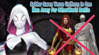 Spider Gwen Verse Uniform Is One Man Army For OtherWorld Battle  Marvel Future Fight [upl. by Airalednac858]