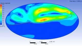 Water sloshing in elliptic tank [upl. by Gersham]