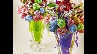 Edible Candy Bouquet Lollipop Malt Howto Video  RadaCutlerycom [upl. by Lenz606]