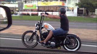 Harley Davidson Custom Bobber Chopper Sportster Forty Eight 48 Cruising [upl. by Atselec198]