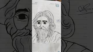 Rabindranath Tagore drawing 😊💖🙏 [upl. by Sutsuj191]