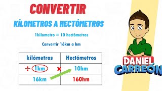 CONVERTIR KILÓMETROS A HECTÓMETROS Super facil  Para principiantes [upl. by Lashonda]