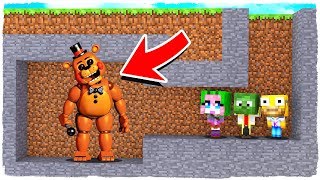 🤘 ¡NOS ENCONTRAMOS EN EL HORMIGUERO A FREDDY FNAF EN MINECRAFT ¡BATALLAS DE EXCAVACIONES [upl. by Yadnil]