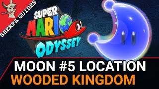 Wooded Kingdom Moon 5 Behind the Rock Wall Location  Super Mario Odyssey [upl. by Rexfourd703]