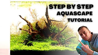 STEP BY STEP TUTORIAL 55 LITER NANO AQUASCAPE WITH NEW AND RARE PLANTS [upl. by Adabel]