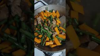 Adobong sitaw at kalabasa filipinofood [upl. by Ellehcan]