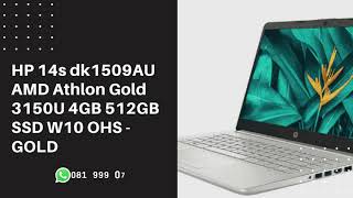 HP 14s dk1509AU AMD Athlon Gold 3150U 4GB 512GB SSD W10 OHS GOLD [upl. by Maharba]