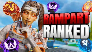 High Level Rampart Ranked Gameplay  Apex Legends No Commentary [upl. by Noiztneb]