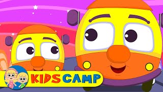 Wheels on the Bus Song  More Nursery Rhymes And Kids Songs by KidsCamp [upl. by Treulich]