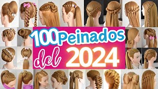 100 PEINADOS Faciles y Rapidos con Trenzas para el 2024 de Fiestas  Niñas  Graduacion [upl. by Carma]