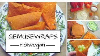 Tomaten Paprika Wraps mit 3 Füllungen  vegan roh und lecker [upl. by Schiff]